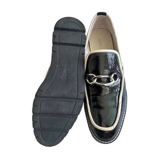 DONALD J PLINER Tabitha Black White Patent Leather Loafers Size 7.5 - Picture 8 of 11